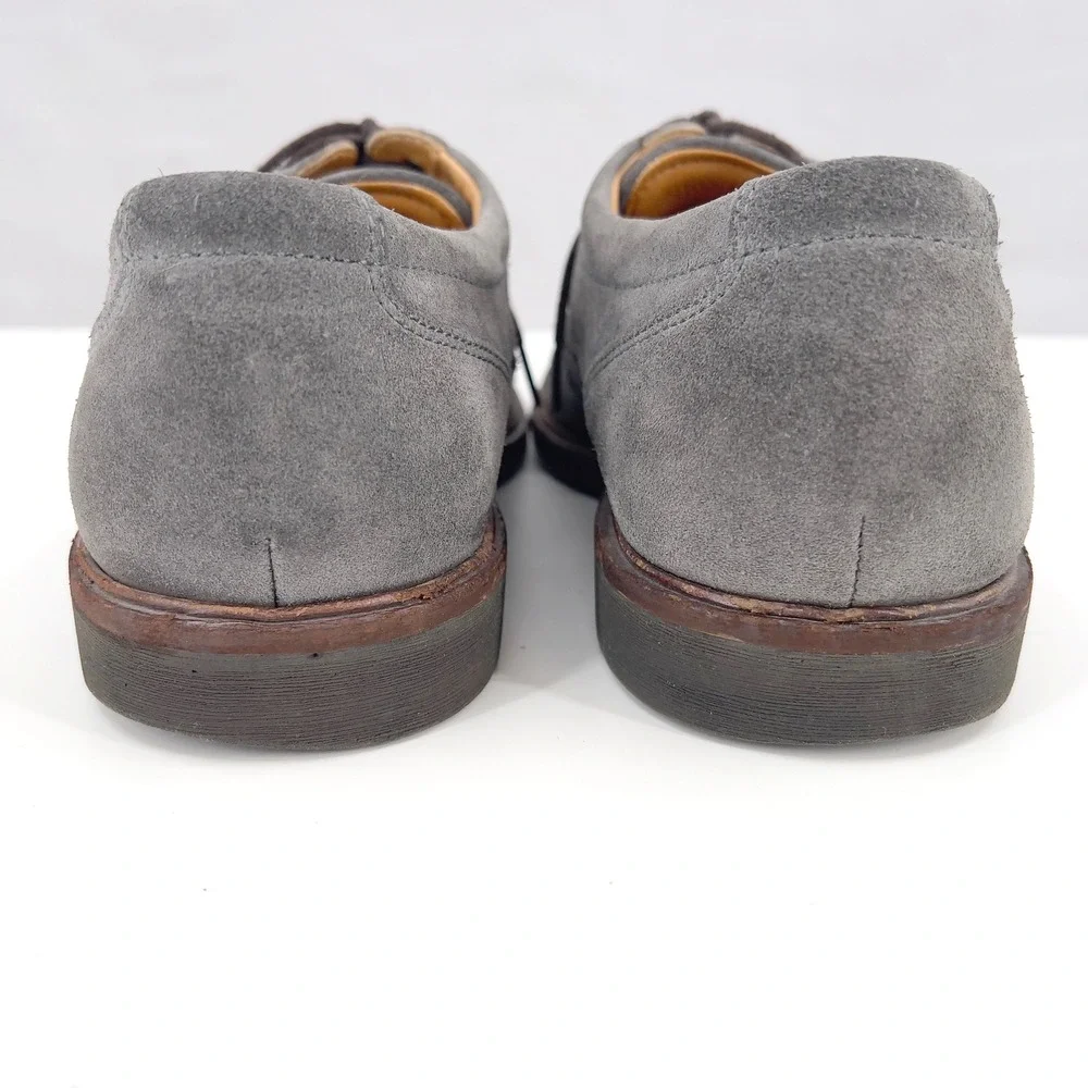 ECCO Men's Grey Suede Wingtip Brogue Oxford Dress Shoes‎ EU 45 US 11-11.5 Wide